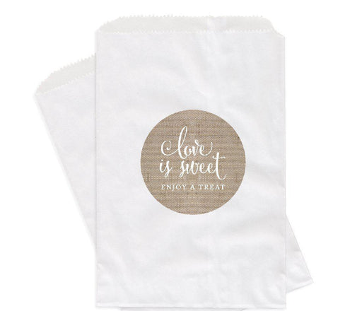 Burlap Love is Sweet Enjoy a Treat Favor Bags-Set of 24-Andaz Press-