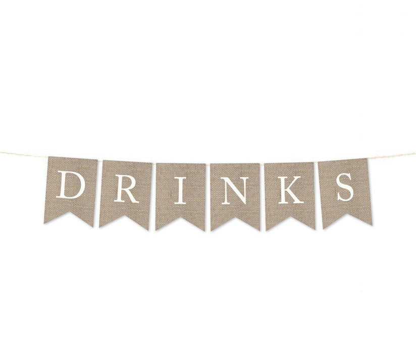 Burlap Pennant Party Banner-Set of 1-Andaz Press-Welcome!-