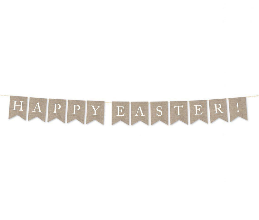 Burlap Pennant Party Banner-Set of 1-Andaz Press-Welcome!-