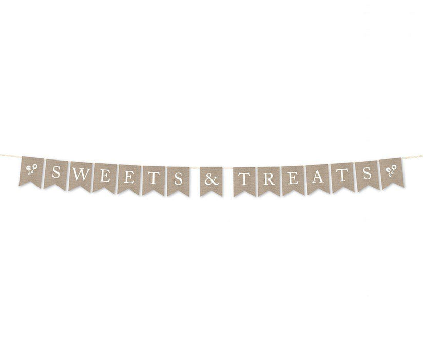 Burlap Pennant Party Banner-Set of 1-Andaz Press-Welcome!-