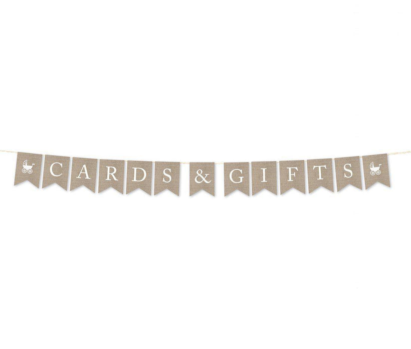 Burlap Pennant Party Banner-Set of 1-Andaz Press-Welcome!-