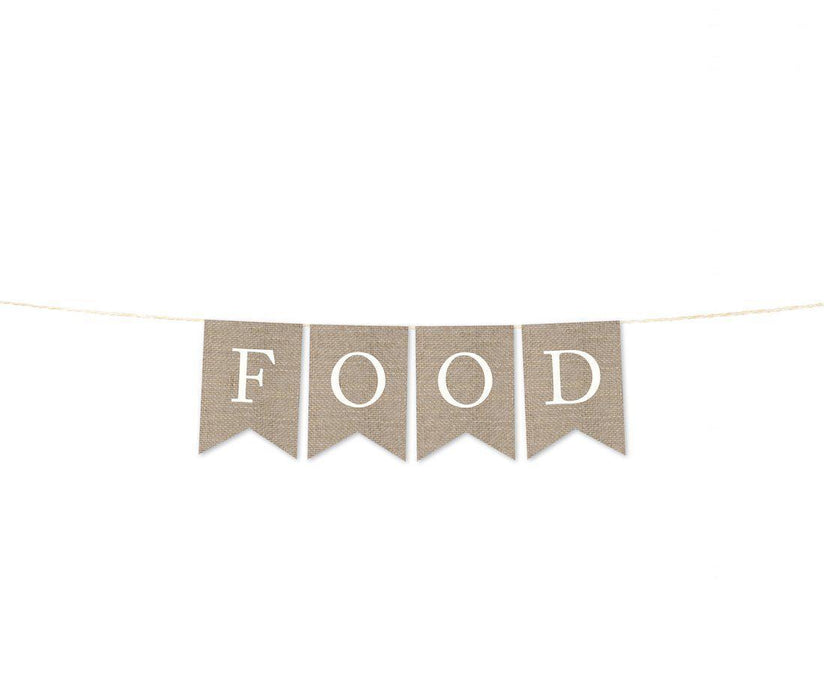 Burlap Pennant Party Banner-Set of 1-Andaz Press-Welcome!-