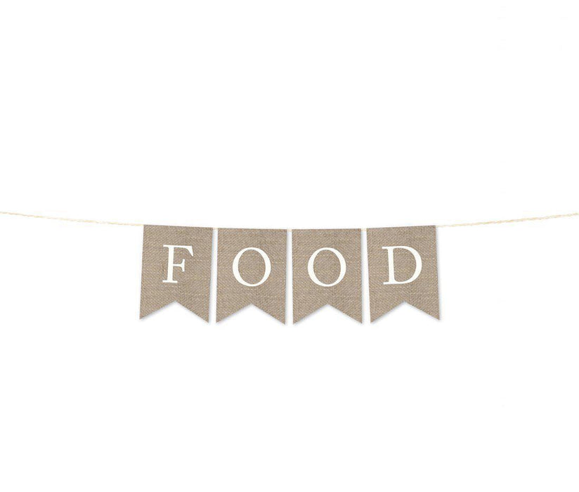 Burlap Pennant Party Banner-Set of 1-Andaz Press-Food-