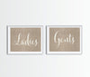 Burlap Wedding Party Signs, 2-Pack-Set of 2-Andaz Press-Ladies, Gents-
