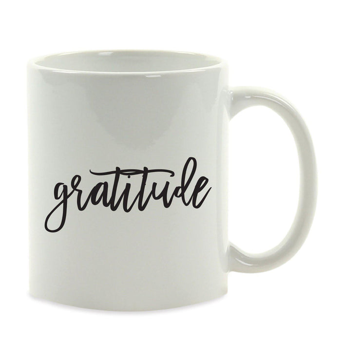 Calligraphy Good Virtues Ceramic Coffee Mug-Set of 1-Andaz Press-Blessed-