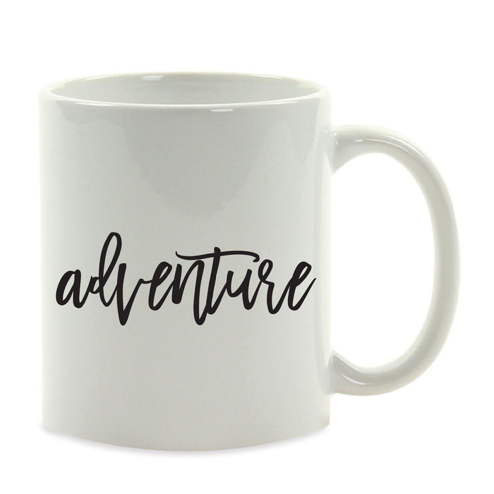 Calligraphy Good Virtues Ceramic Coffee Mug-Set of 1-Andaz Press-Blessed-
