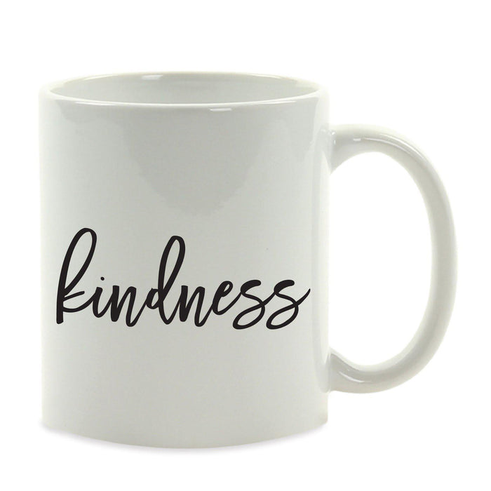 Calligraphy Good Virtues Ceramic Coffee Mug-Set of 1-Andaz Press-Blessed-