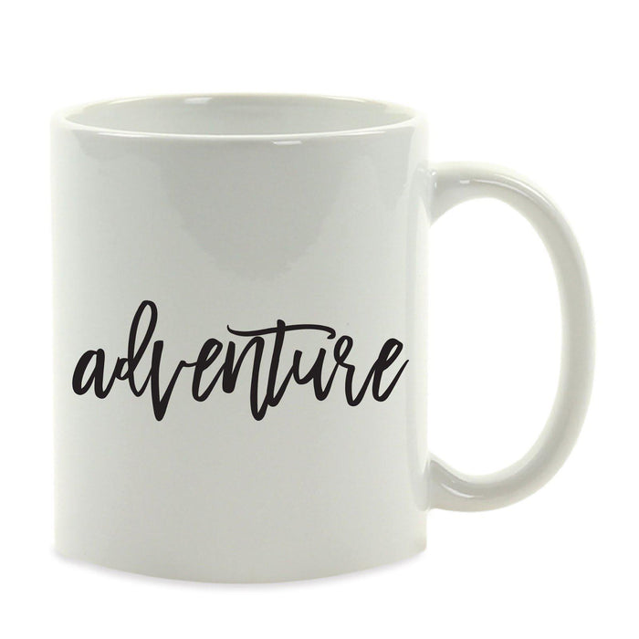 Calligraphy Good Virtues Ceramic Coffee Mug-Set of 1-Andaz Press-Adventure-