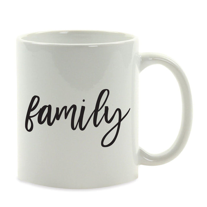 Calligraphy Good Virtues Ceramic Coffee Mug-Set of 1-Andaz Press-Family-