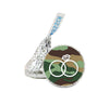 Camouflage Wedding Hershey's Kisses Stickers-Set of 216-Andaz Press-Double Rings-