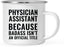Campfire Enamel Mug Gift, Physician Assistant Because Badass Isn't an Official Title-Set of 1-Andaz Press-
