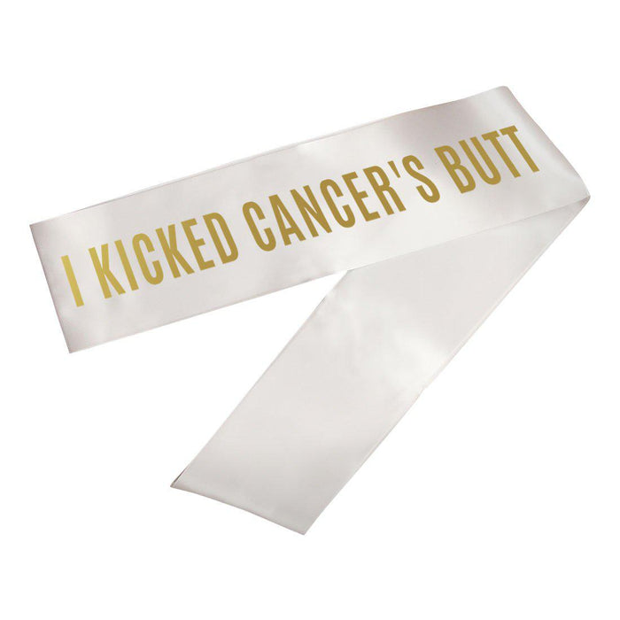 Cancer Survivor Party Sashes-Set of 1-Andaz Press-Kicked Cancer's Butt-