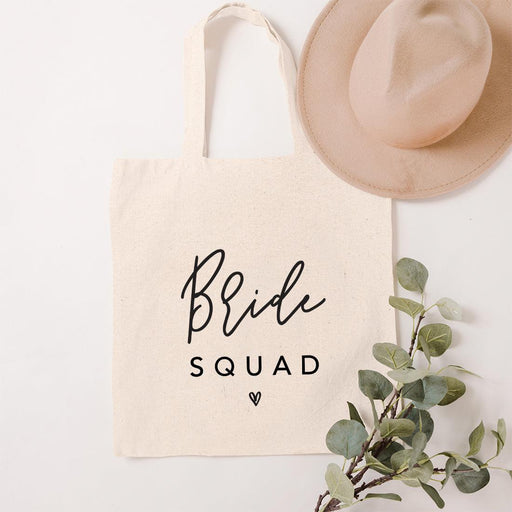 Canvas Tote Bag For Bride-Set of 1-Andaz Press-Bride Squad-