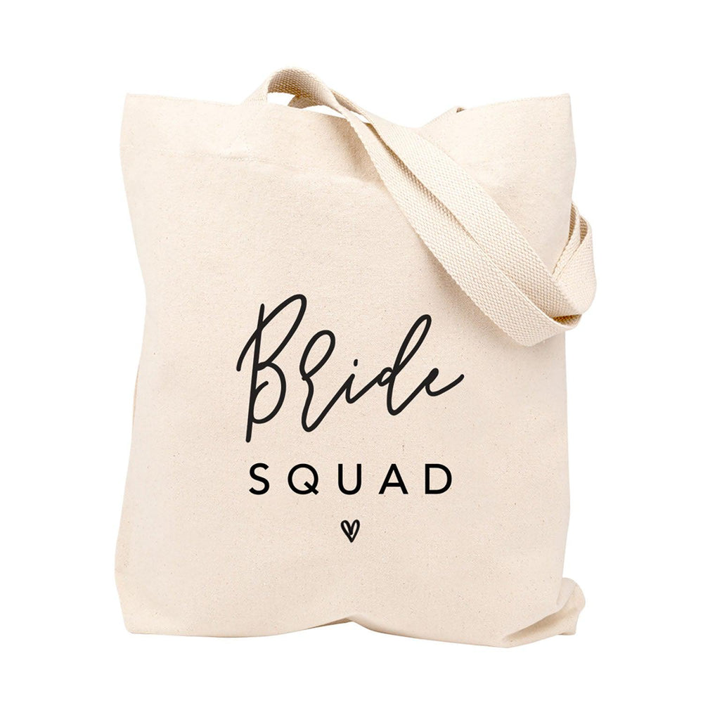 Canvas Tote Bag For Bride-Set of 1-Andaz Press-Bride Squad-