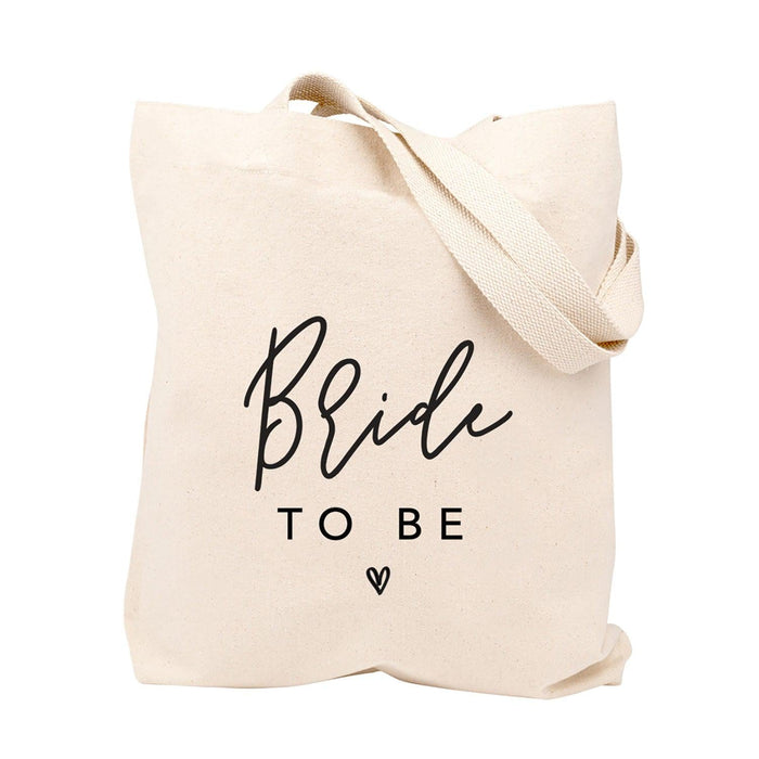 Canvas Tote Bag For Bride-Set of 1-Andaz Press-Bride To Be-