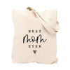 Canvas Tote Bags for Mom-Set of 1-Koyal Wholesale-Best Mom Ever-