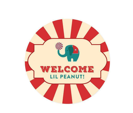 Carnival Circus Baby Shower Round Circle Label Stickers-Set of 40-Andaz Press-