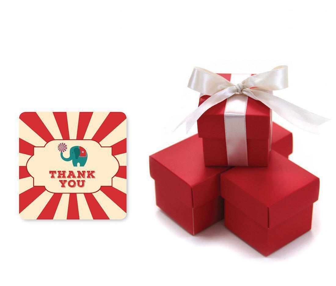 Carnival Circus Birthday DIY Party Favors Kit with Favor Boxes and Labels, Thank You-Set of 20-Andaz Press-