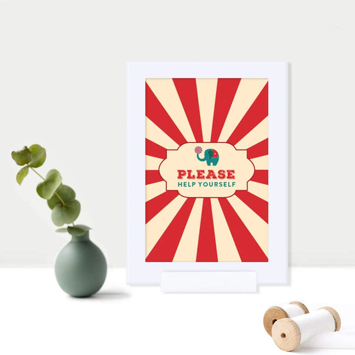 Carnival Circus Birthday Framed Party Signs-Set of 1-Andaz Press-Carnival Desserts-