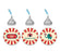 Carnival Circus Birthday Hershey's Kisses Stickers-Set of 216-Andaz Press-Thank You!-
