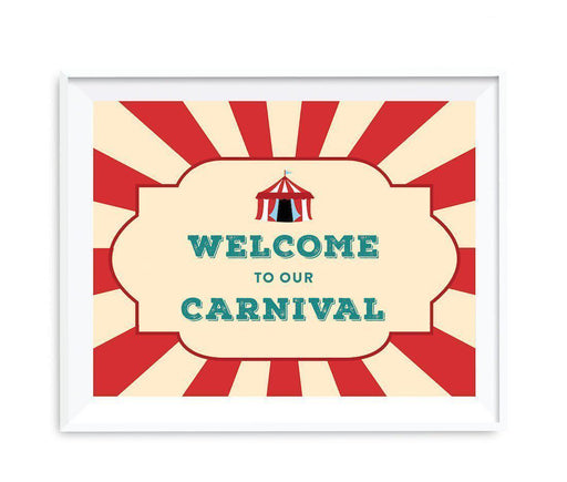 Carnival Circus Birthday Party Signs-Set of 1-Andaz Press-Come One Come All-