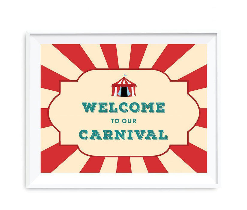 Carnival Circus Birthday Party Signs-Set of 1-Andaz Press-Come One Come All-