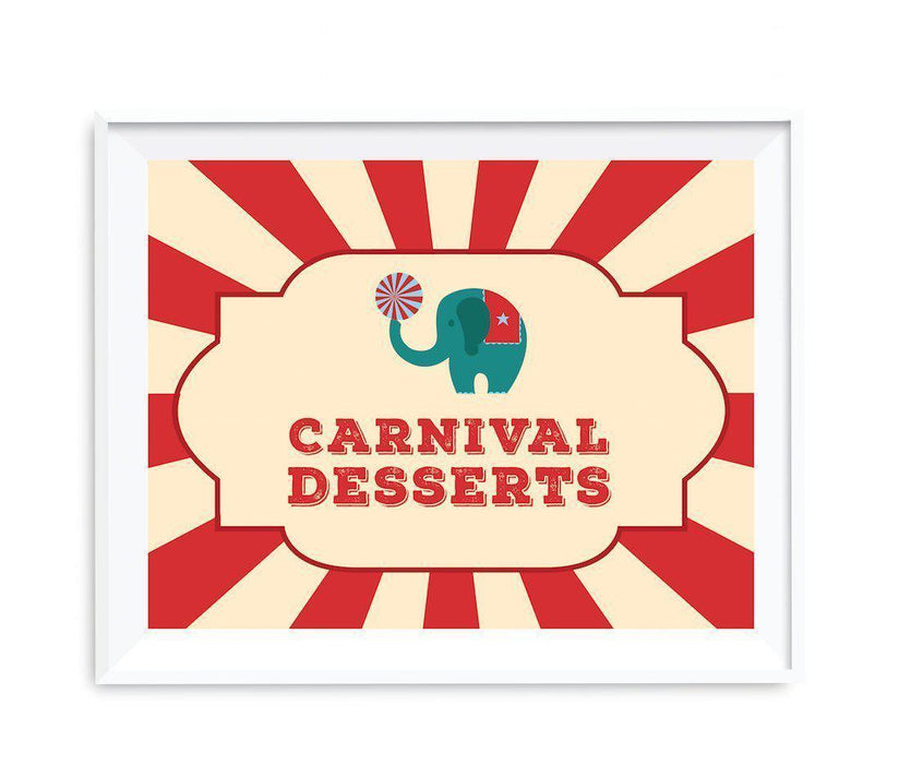 Carnival Circus Birthday Party Signs-Set of 1-Andaz Press-Come One Come All-