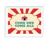 Carnival Circus Birthday Party Signs-Set of 1-Andaz Press-Come One Come All-