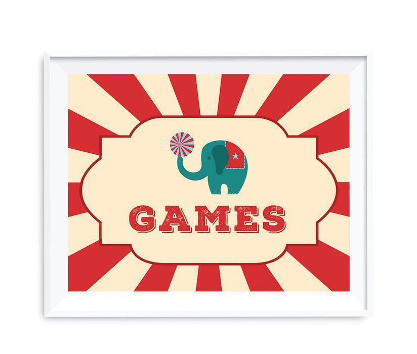 Carnival Circus Birthday Party Signs-Set of 1-Andaz Press-Games-