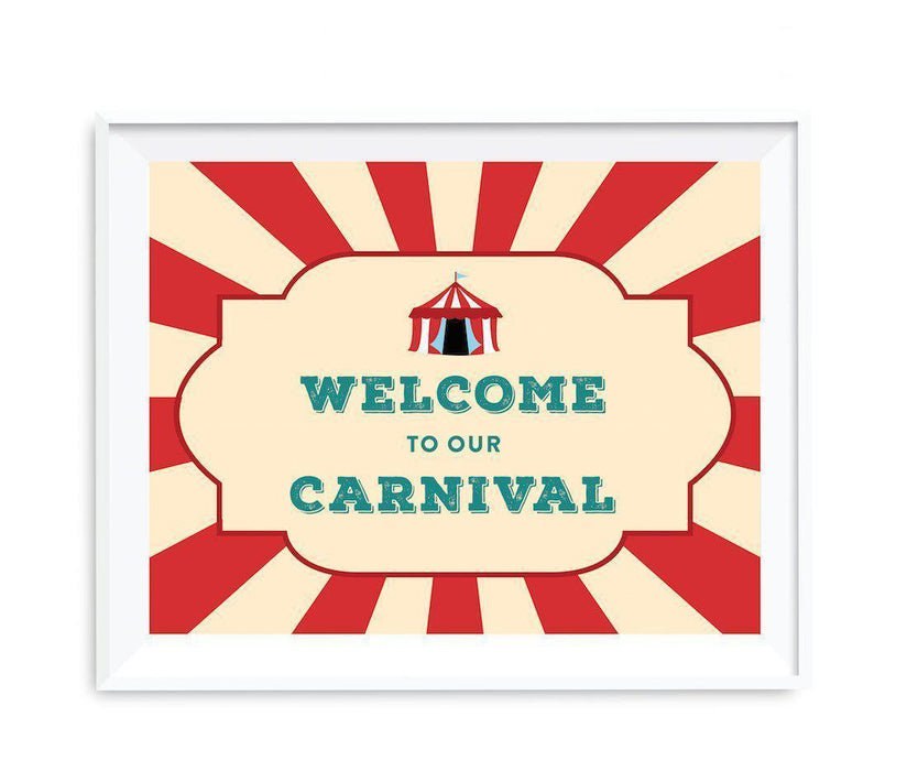 Carnival Circus Birthday Party Signs-Set of 1-Andaz Press-Welcome To Our Carnival-