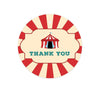 Carnival Circus Birthday Round Circle Gift Tags-Set of 24-Andaz Press-Thank You-