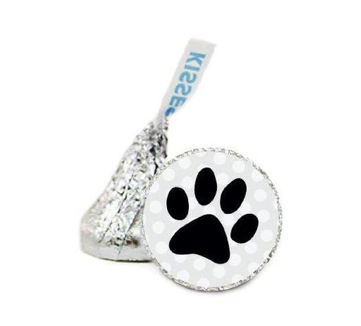 Cat Dog Birthday Animal Paw Prints Hershey's Kisses Stickers-Set of 216-Andaz Press-