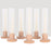 Ceramic Taper Candle Holders with Glass Hurricane Shades, Set of 6-Set of 6-Koyal Wholesale-Terracotta-