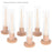 Ceramic Taper Candle Holders with Glass Hurricane Shades, Set of 6-Set of 6-Koyal Wholesale-Terracotta-