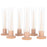 Ceramic Taper Candle Holders with Glass Hurricane Shades, Set of 6-Set of 6-Koyal Wholesale-Terracotta-