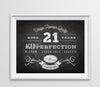 Chalkboard Birthday Art Signs, Vintage Years Birthday Gift & Party Decor-Set of 1-Andaz Press-30-