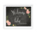 Chalkboard & Floral Roses Baby Shower Party Signs-Set of 1-Andaz Press-Leave Wishes For New Mom & Dad-