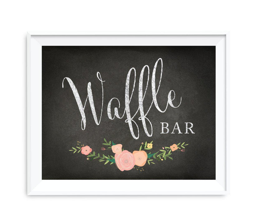 Chalkboard & Floral Roses Wedding Favor Party Signs-Set of 1-Andaz Press-Please Take One-