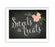 Chalkboard & Floral Roses Wedding Favor Party Signs-Set of 1-Andaz Press-Please Take One-