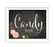 Chalkboard & Floral Roses Wedding Favor Party Signs-Set of 1-Andaz Press-Candy Bar-