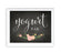 Chalkboard & Floral Roses Wedding Favor Party Signs-Set of 1-Andaz Press-Yogurt Bar-