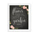 Chalkboard & Floral Roses Wedding Love Quote Wall Art Print Sign-Set of 1-Andaz Press-Every Heart Sings A Song-