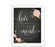 Chalkboard & Floral Roses Wedding Love Quote Wall Art Print Sign-Set of 1-Andaz Press-Every Heart Sings A Song-