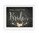 Chalkboard & Floral Roses Wedding Party Signs-Set of 1-Andaz Press-Mr. & Mrs.-