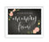 Chalkboard & Floral Roses Wedding Party Signs-Set of 1-Andaz Press-Mr. & Mrs.-