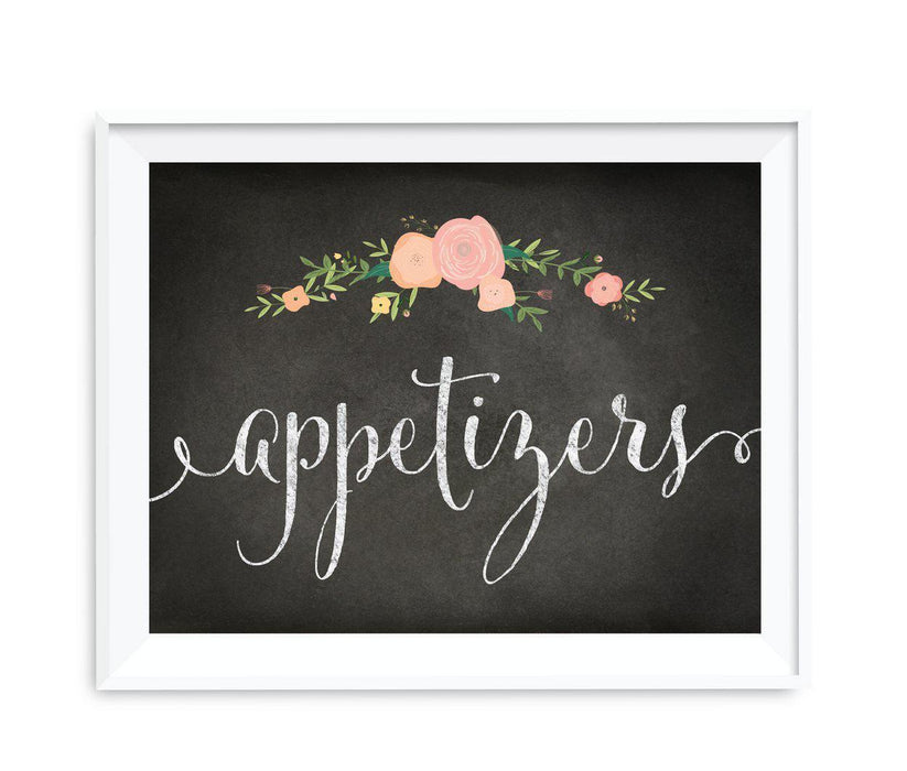 Chalkboard & Floral Roses Wedding Party Signs-Set of 1-Andaz Press-Mr. & Mrs.-