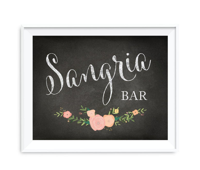 Chalkboard & Floral Roses Wedding Party Signs-Set of 1-Andaz Press-Mr. & Mrs.-