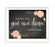 Chalkboard & Floral Roses Wedding Party Signs-Set of 1-Andaz Press-Mr. & Mrs.-