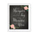 Chalkboard & Floral Roses Wedding Party Signs-Set of 1-Andaz Press-Mr. & Mrs.-
