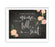 Chalkboard & Floral Roses Wedding Party Signs-Set of 1-Andaz Press-Mr. & Mrs.-